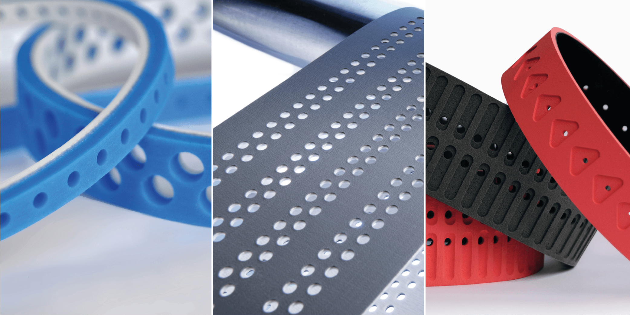 Three pictures of postal belts by Esband